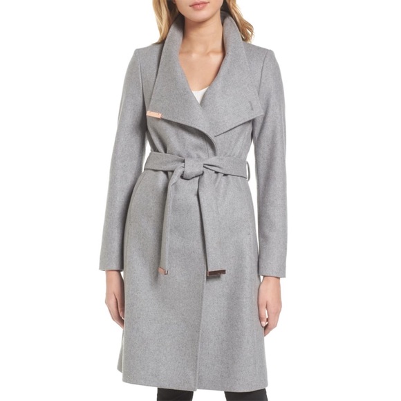 ted baker long wool wrap coat